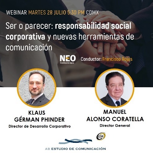 Webinar Ser o parecer: RSC y nuevas herramientas de comunicación